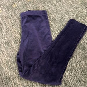 Lily Pulitzer navy velour leggings